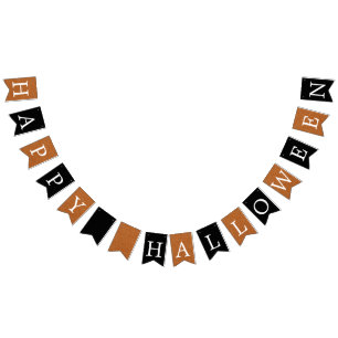 Happy Halloween Gold Foil Glitter Bunting Banner