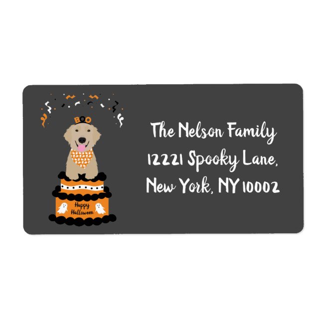 Happy Halloween Golden Retriever Spooky Ghost Boo (Front)