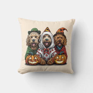 Happy Halloween Goldendoodle Dogs Cushion