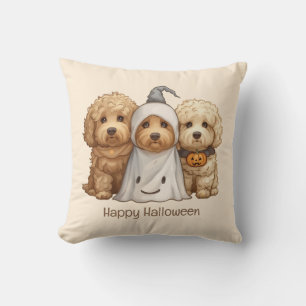 Happy Halloween Goldendoodle Dogs Cushion
