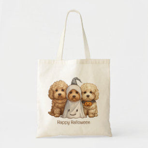 Happy Halloween Goldendoodle Dogs Tote Bag