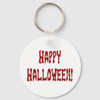 Happy Halloween Gore Text Key Ring
