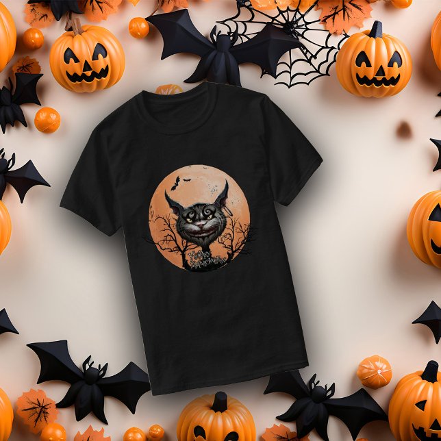 Happy Halloween Goth Cat T-Shirt (Creator Uploaded)