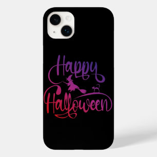Happy Halloween gradient flying witch cat Case-Mate iPhone 14 Plus Case