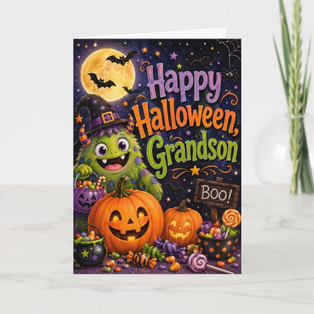 Happy Halloween Grandson Card (Front)