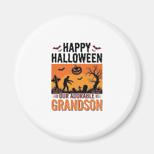 Happy Halloween Grandson Vintage Spooky Shirt Desi Magnet