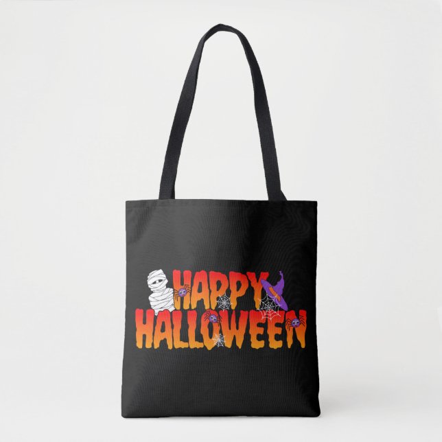 Happy Halloween Graphic Tote Bag (Front)