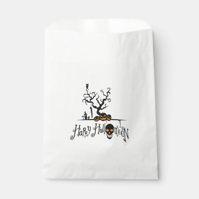 Happy Halloween Grave Yard Favour Bags (Front)