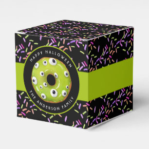 Happy Halloween Green Monster Doughnut Sprinkles Favour Box