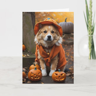 Happy Halloween Greeting Card (dog)