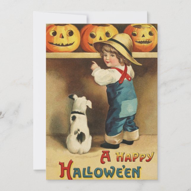 HAPPY HALLOWEEN GREETING DESIGN HOLIDAY CARD (Front)
