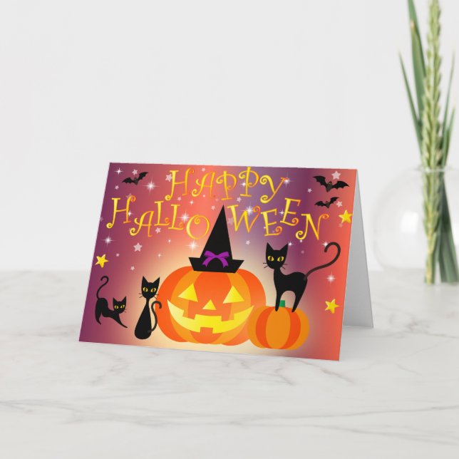 Happy Halloween Greeting  Holiday Card (Front)