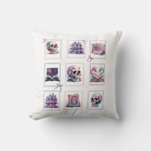 Happy Halloween Grid design spooky images Cushion