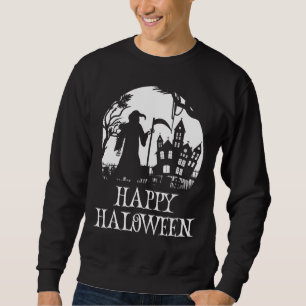 Happy Halloween Grim Reaper Haunted House Kids & Sweatshirt