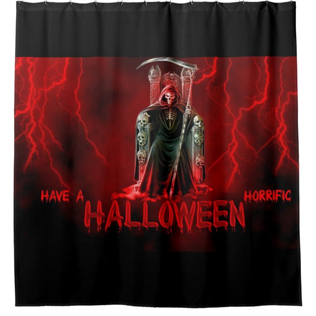 Happy halloween Grim Reaper Shower Curtain (Front)