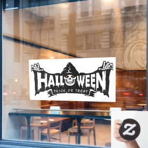 Happy Halloween Grim Reaper Window Cling
