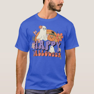 Happy Halloween Groovy Pumpkin Spooky Season Boo H T-Shirt