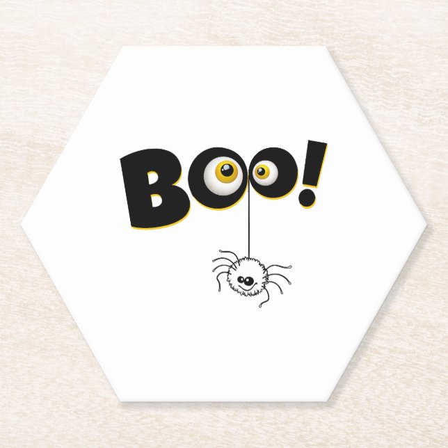 happy Halloween, Halloween party, funny Halloween  Paper Coaster (Front)