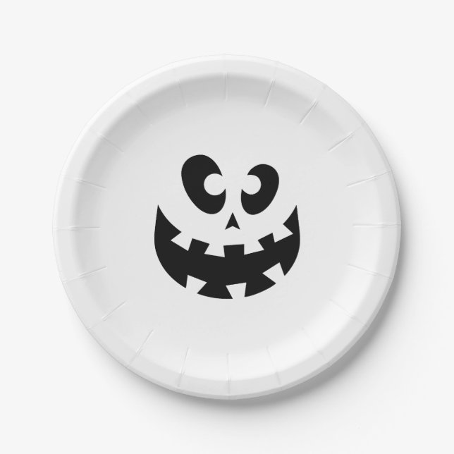 happy Halloween, Halloween party, funny Halloween  Paper Plate (Front)