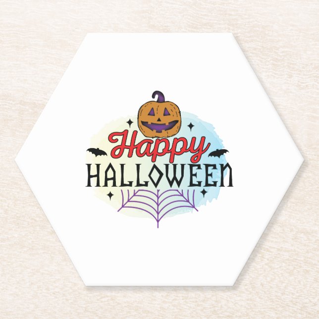 Happy Halloween, Halloween, Scary, Costume Paper Coaster (Front)