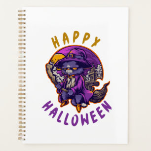 Happy Halloween Halloween Witch Cat Planner