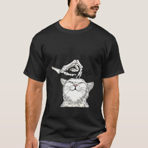 Happy Halloween Hand Skull Scary Halloween Black C T-Shirt