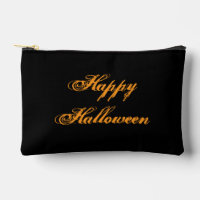 Happy Halloween Handwriting Cosmetic Bag (Black)