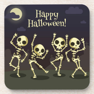 Happy Halloween - Happy Skeletons Coaster
