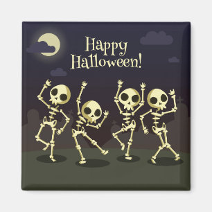 Happy Halloween - Happy Skeletons Magnet