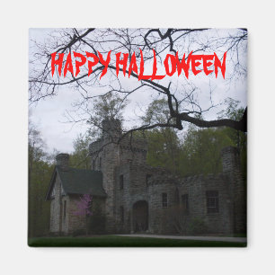 HAPPY HALLOWEEN HAUNTED CASTLE magnet