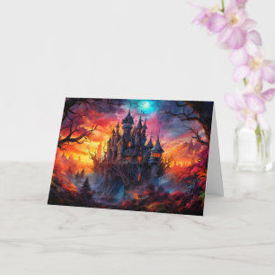 Happy Halloween   Haunted House Card