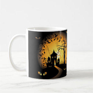 Happy Halloween Haunted House Creepy Spooky Mug
