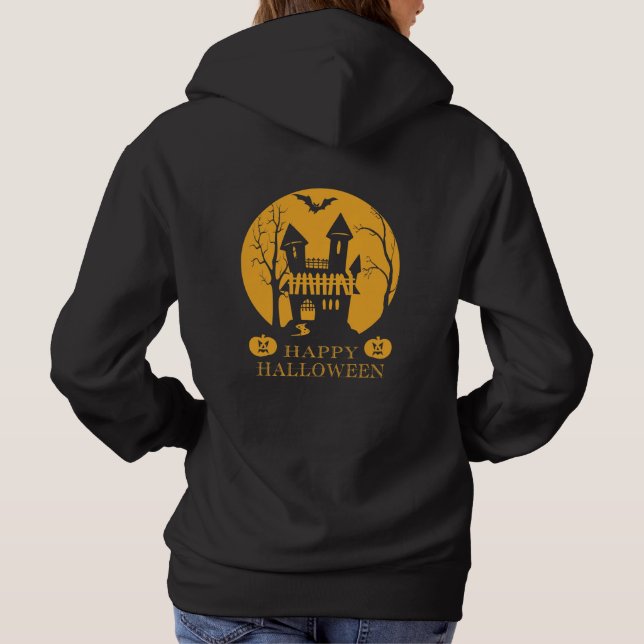 Happy Halloween Haunted House    Hoodie (Back)