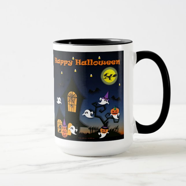 Happy Halloween Haunted House Mug (Right)
