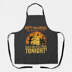Happy Halloween Haunted House Trick or Treat Apron