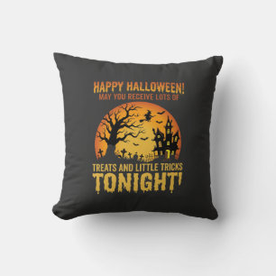 Happy Halloween Haunted House Trick or Treat Cushion