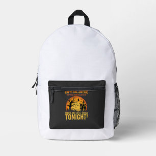 Happy Halloween Haunted House Trick or Treat Printed Backpack
