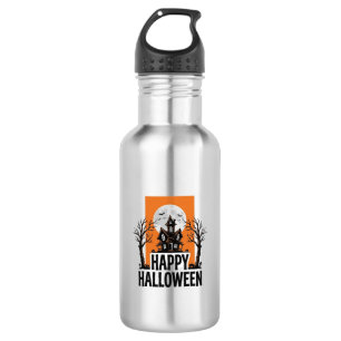Happy Halloween Haunted House Vintage Graphic_1 532 Ml Water Bottle