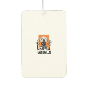 Happy Halloween Haunted House Vintage Graphic_1 Car Air Freshener