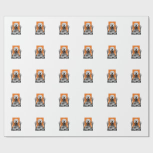 Happy Halloween Haunted House Vintage Graphic_1 Wrapping Paper