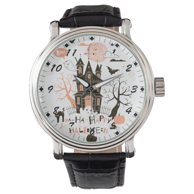 Happy Halloween Haunted House Watch (Front)