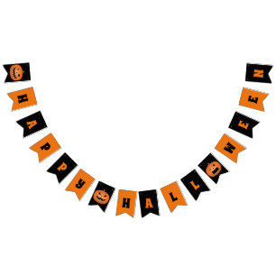Happy Halloween Haunted Jack O Lantern Pumpkin Bunting