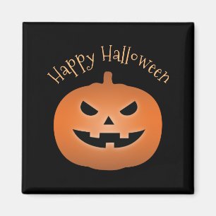 Happy Halloween Haunted Jack O Lantern Pumpkin Magnet