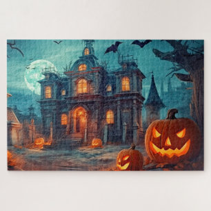 Happy Halloween Haunted Manor Jigsaw Puzzle