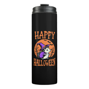 Happy Halloween Hedgehog Witch Thermal Tumbler