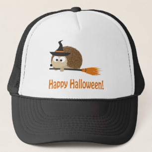Happy Halloween! Hedgehog Witch Trucker Hat