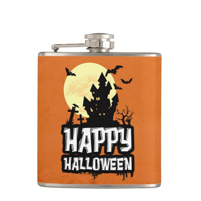 Happy Halloween Hip Flask (Front)