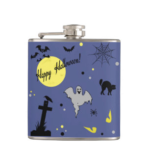 Happy Halloween Hip Flask