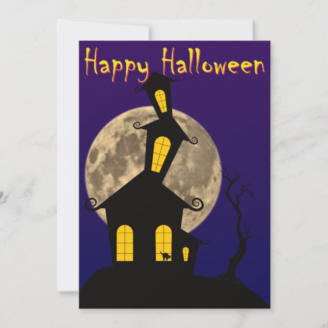 Happy Halloween Holiday Card (Front)