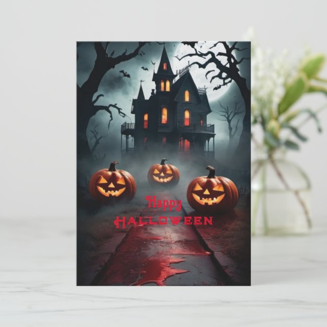 Happy Halloween Holiday Card (Standing Front)